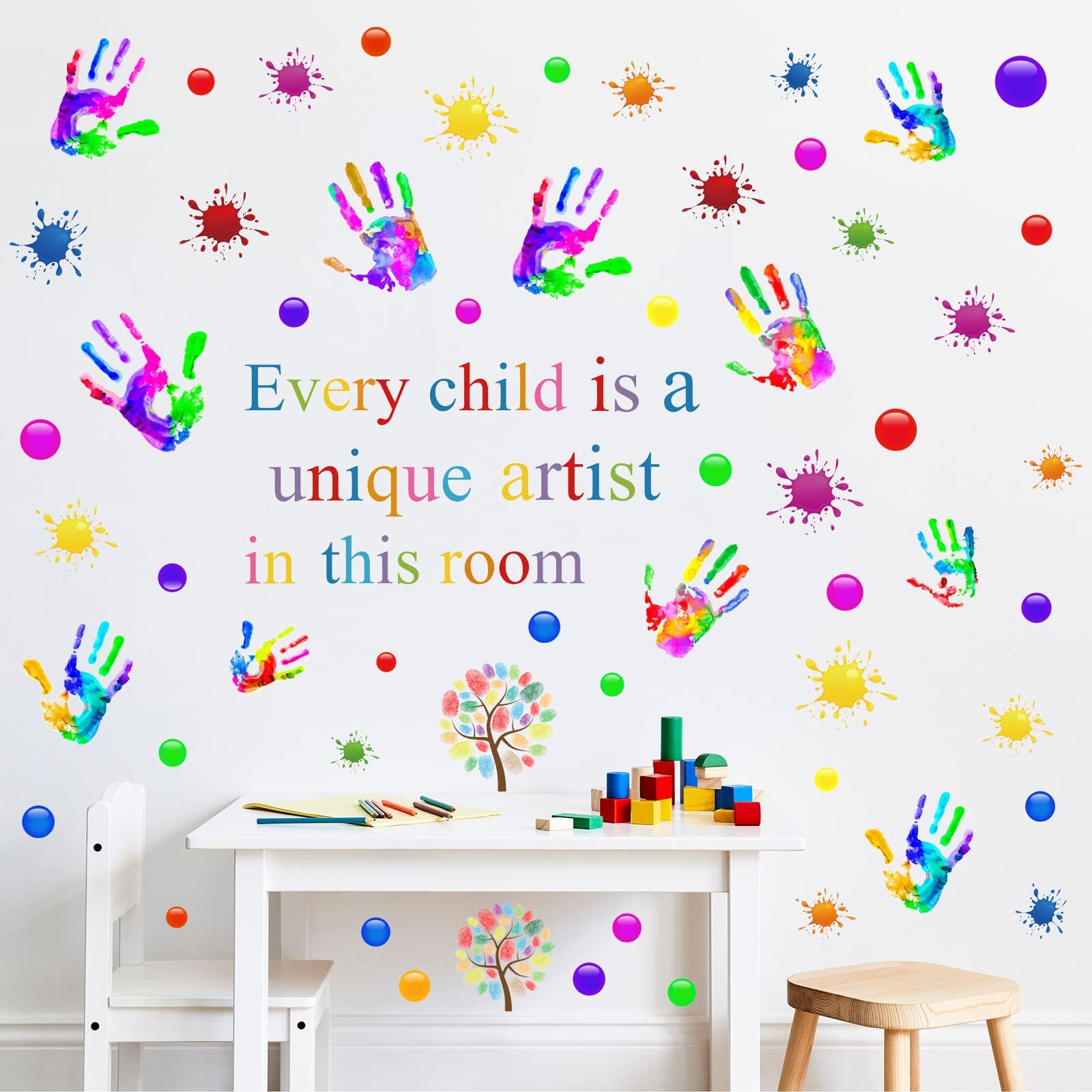 Rainbow Wall Decals With Inspirational Quotes – Removable Vinyl Stickers For Kids’ Rooms