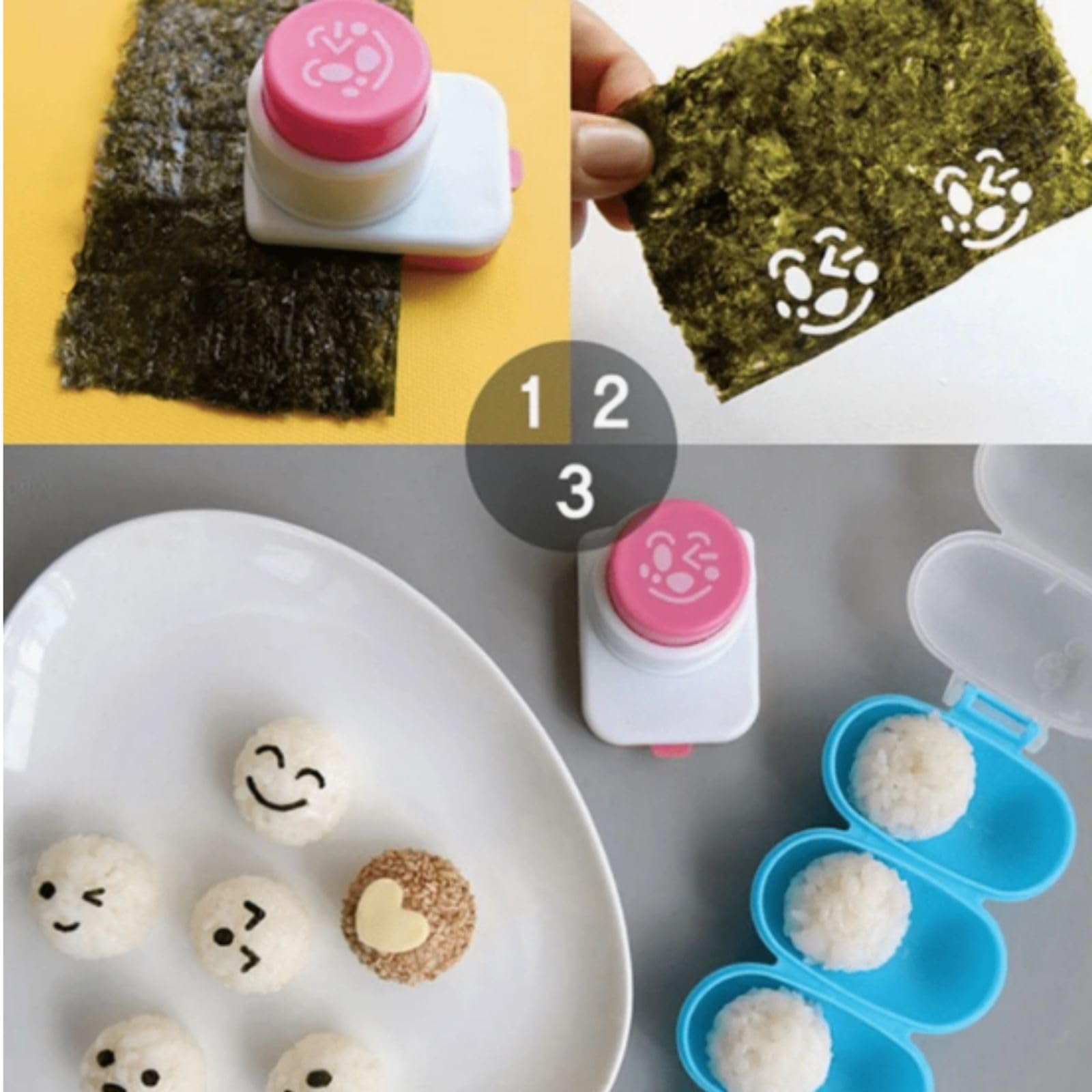 Amazon｜Ogusy 海苔パンチ ピンセット付き キャラ弁 グッズ 型抜き