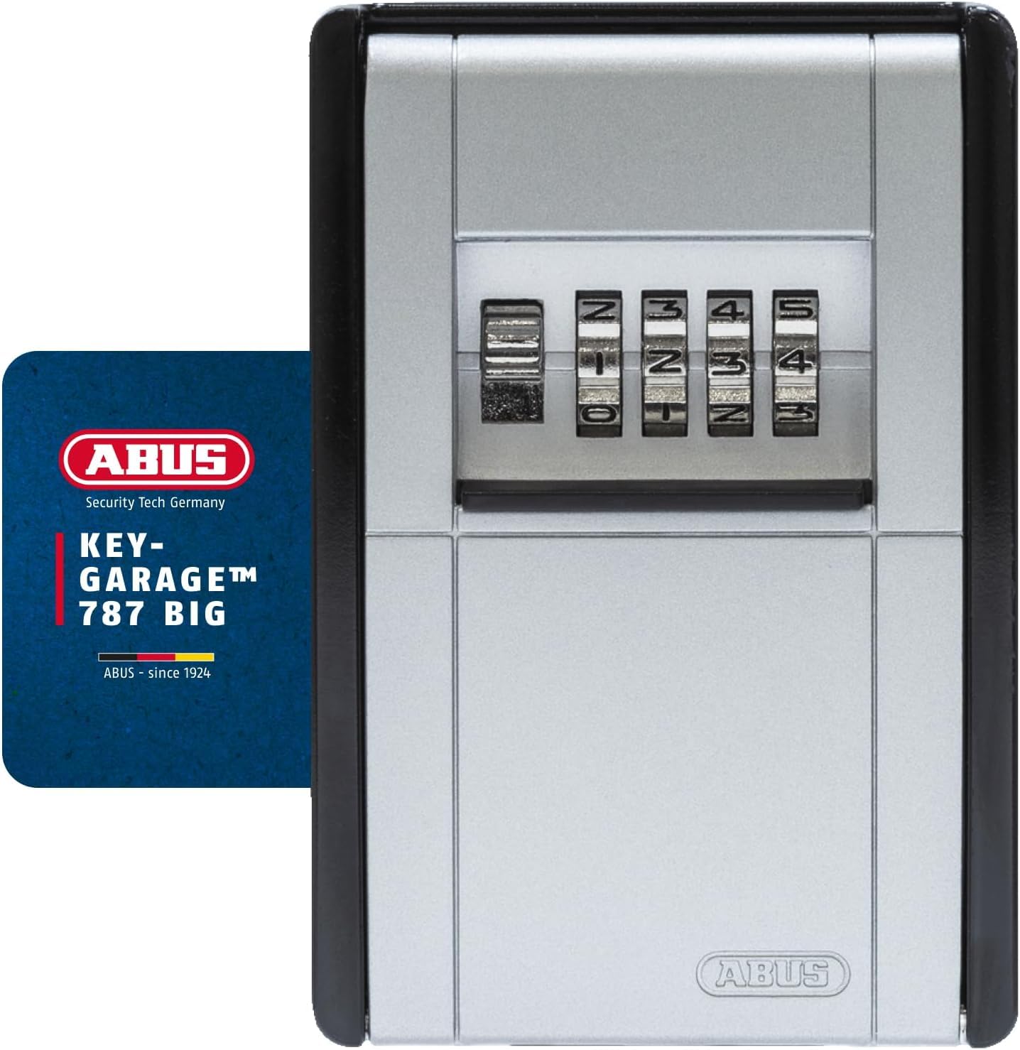 ABUS KeyGarage 787 Big - Key Box for Wall mounting - for up to 50 Keys - Weatherproof Steel Design - Black-Silver