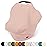 Simka Rose Car Seat Cover Baby & Nursing Cover Up for Breastfeeding - Breathable Multi-Use Privacy Nursing Canopy, Soft Stretchy Rayon Blend Carseat for Baby Boys & Girls - Blush