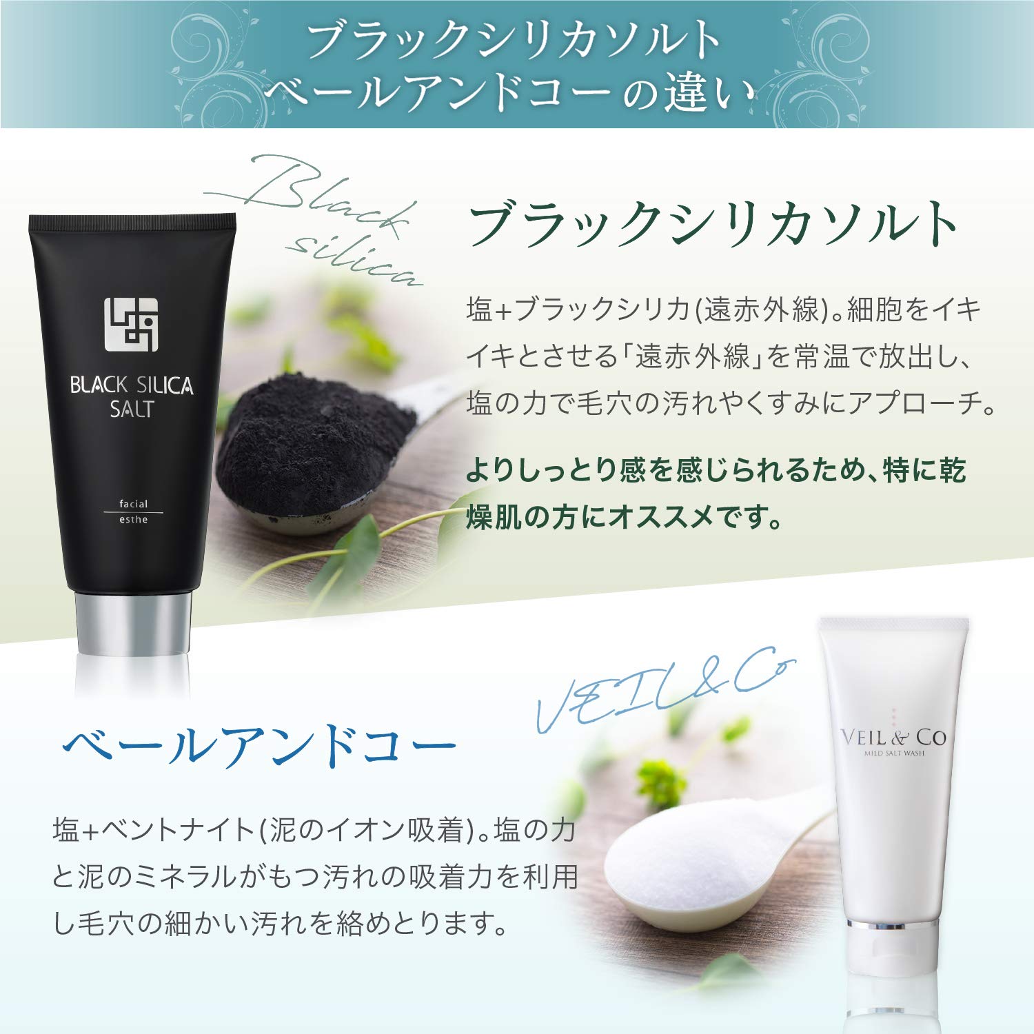 Amazon.co.jp: VEIL&Co（ベールアンドコー）: ブラックシリカソルト
