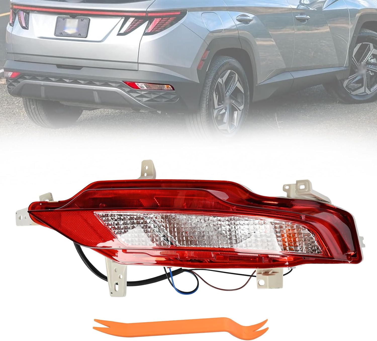 Back Up Tail Light Passenger Side Compatible with Hyundai Tucson 2022 2023 2024 SE/SEL/Limited/Essential/Preffered/Hybrid Models, Back Up Turn Signal Light Replace 92406N9000, 92406-N9000