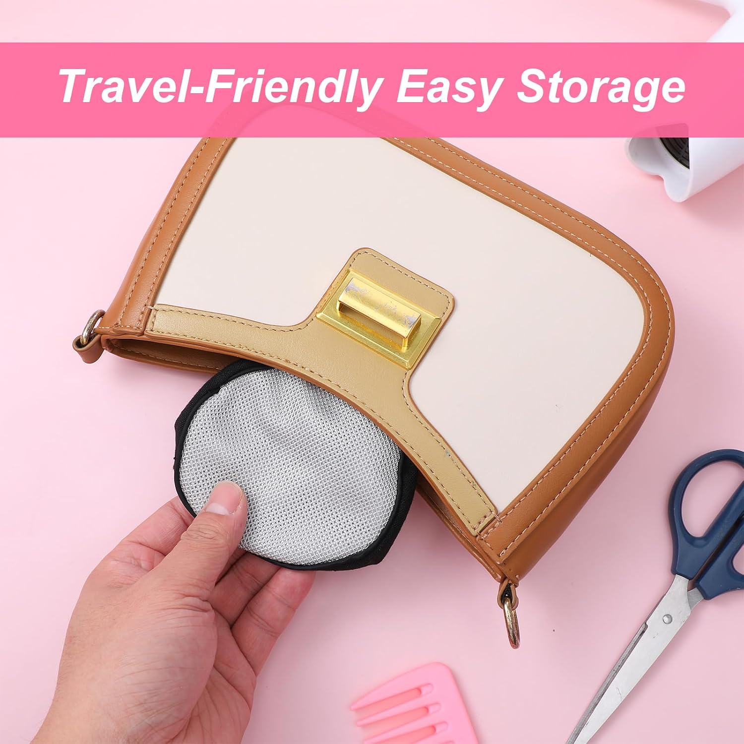 Diffuser Sock, Foldable Travel Diffuser Cover for Curly Hair, Universal Nylon Diffusers Hair Dryer Attachment with Elastic Band