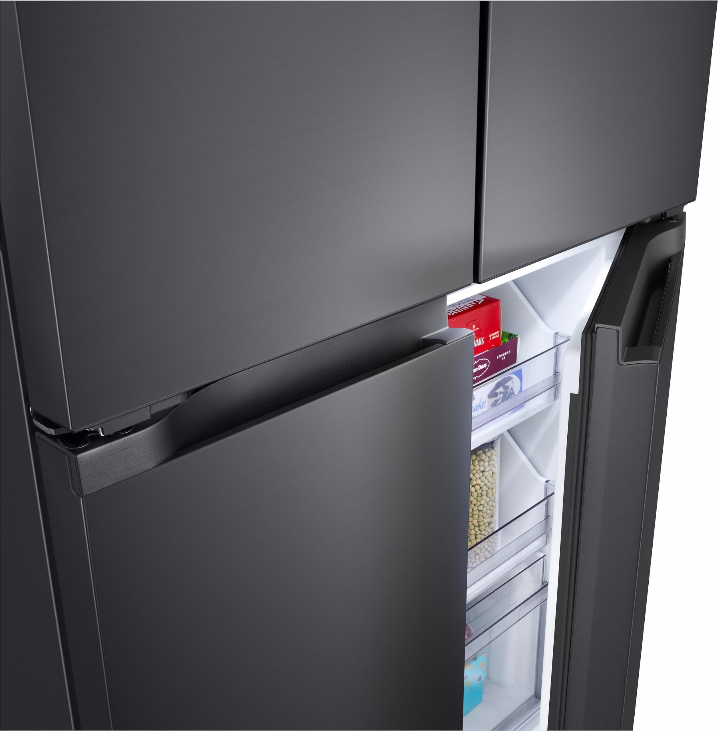 LG GMBS30SDEP SLIM Fit&Max Multi-Door Kühlschrank mit Gefrierfach (580 L, Energieklasse D) vollintegrierbar oder freistehend, DoorCooling+, LinearCooling, Schwarz