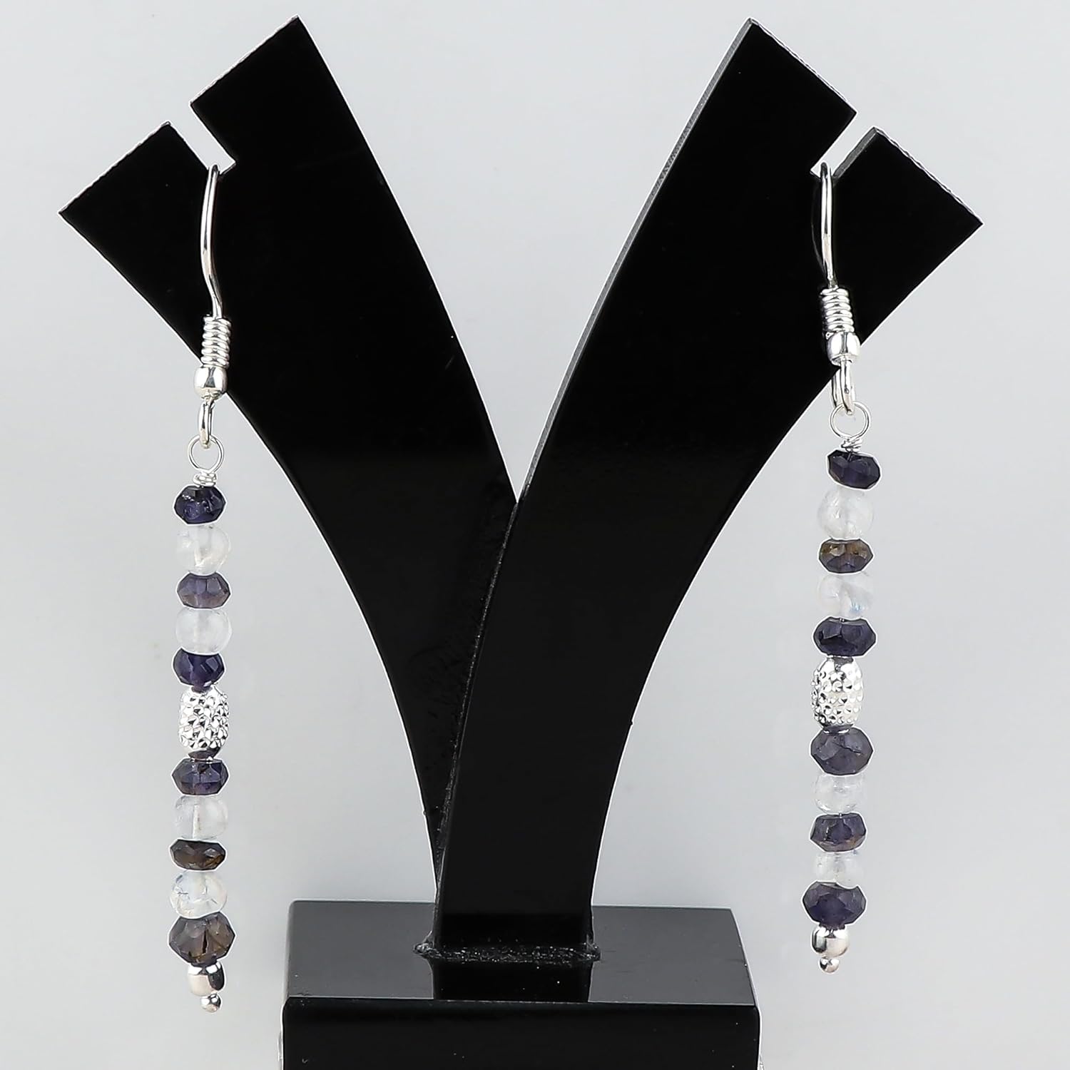 Natural Gemstone Dangling Earrings, Handmade Bohemian Jewelry, Healing Crystals & Polished Stones, Lightweight Earring, Birthday Christmas Gift for Women - Image 2