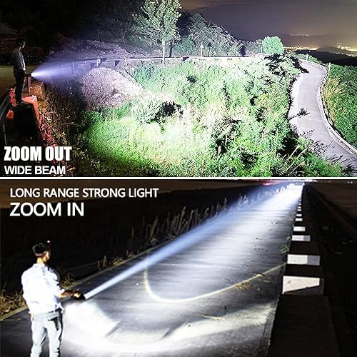 Miniatura 5 de MODOAO Linterna LED de alto lúmenes, linternas para camping, senderismo, pasear perros - Potentes linternas de emergencia con 5 modos para uso al