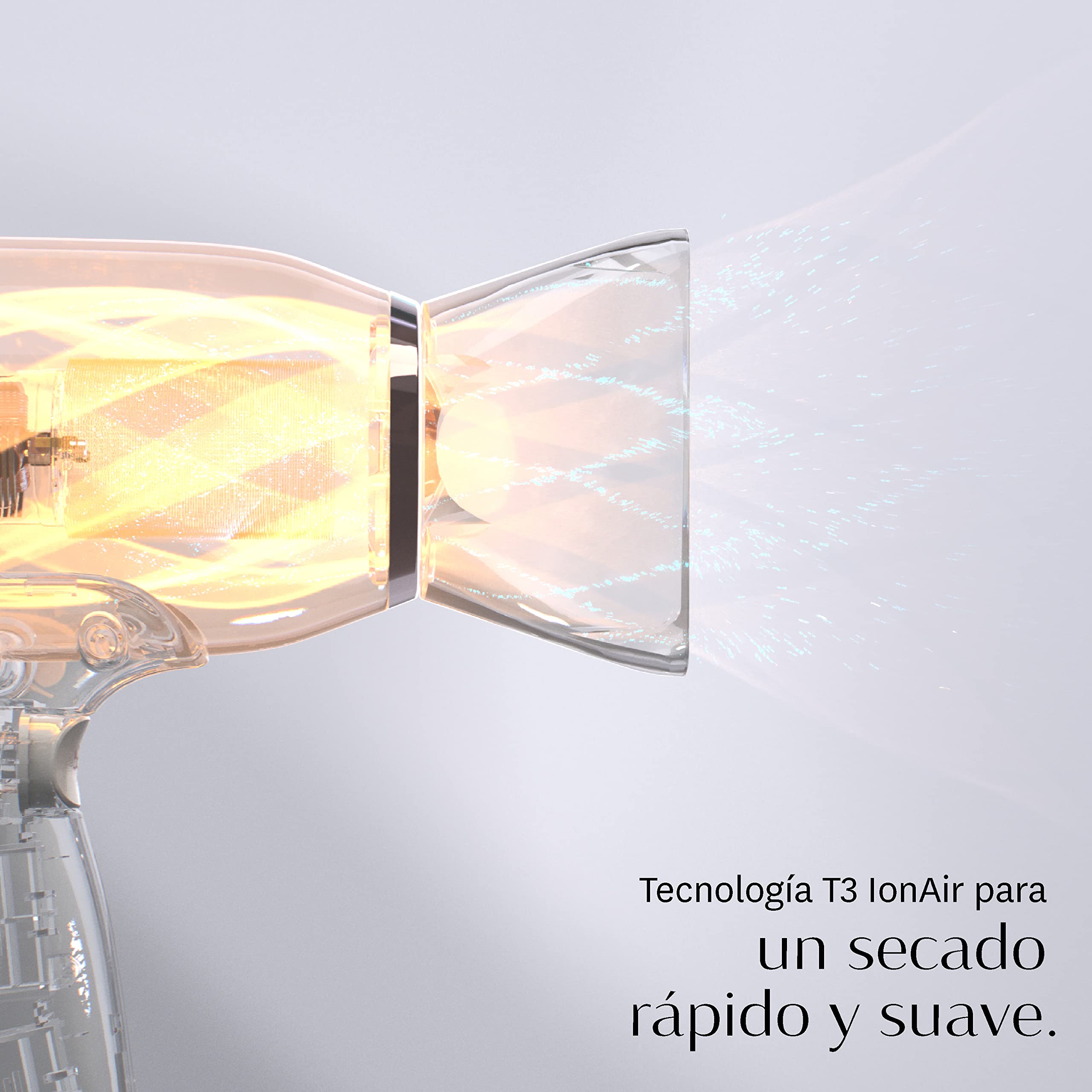 T3 Fit Compact Ionic Secador de pelo profesional, rápido secado, ligero, ergonómico, alisa el encrespamiento y con múltiples combinaciones de velocidad y calor
