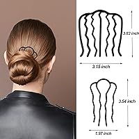 Vista 2 de 6 piezas de peine lateral para el cabello, pinzas de metal para peinetas de cabello estilo francés para moño recogido, vintage, horquillas de pelo