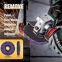 Vista 5 de Paquete de 10 discos de desbaste removedores de óxido, rueda de desbaste para amoladora angular, rueda de desbaste de pintura, discos abrasivos