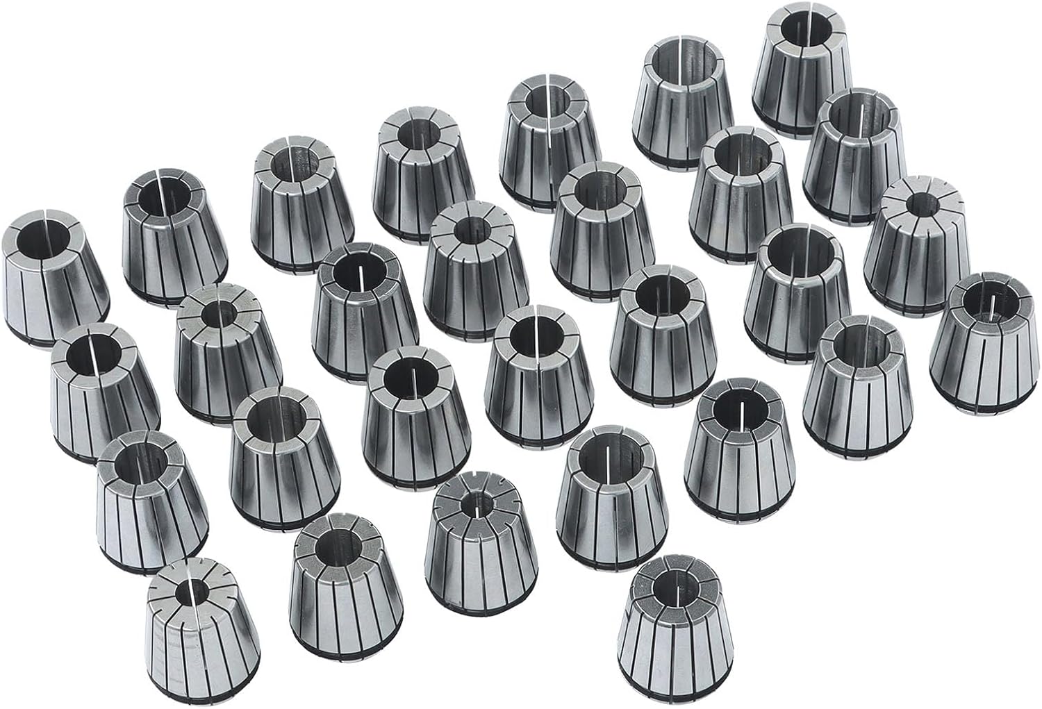 waltyotur ER40 Spring Collet Set 1/8-1 Inch Carbon Steel Spring Collet Set for CNC Workholding Engraving and Milling Lathe Tools 29 Pcs