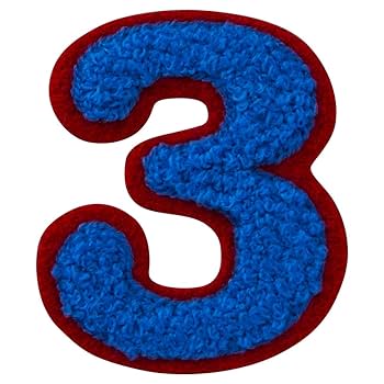 ゆう商品　ワッペン3枚 Amazon.co.jp: ミノダ シニールアイロンワッペン 数字3 P50I5747