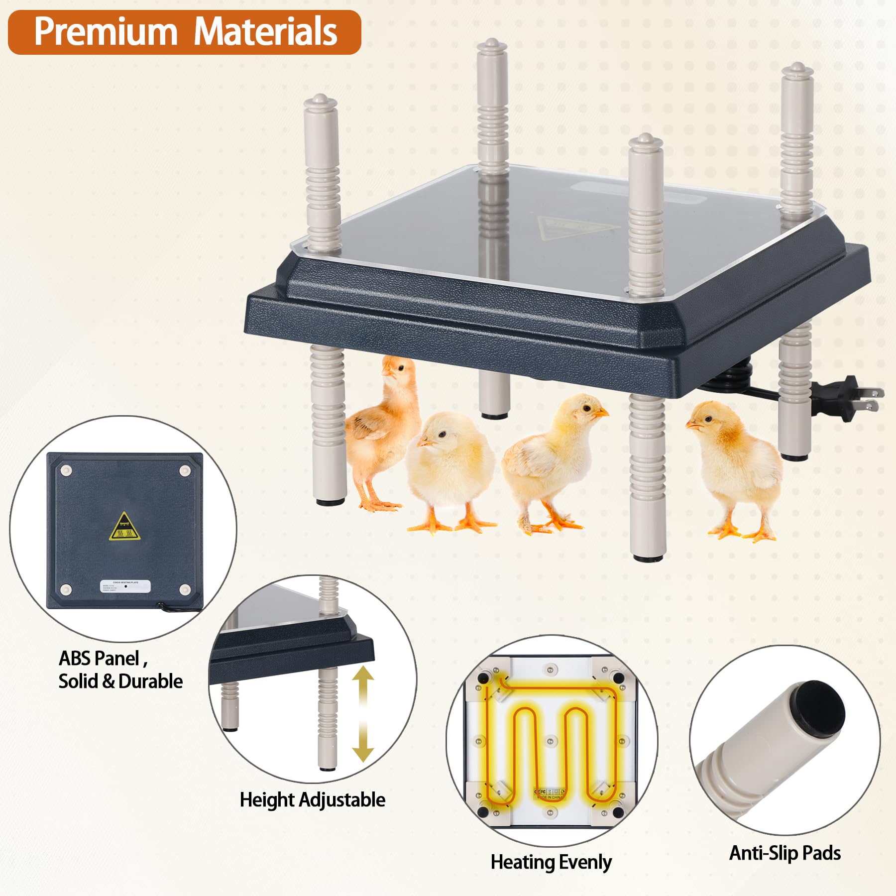 Toriexon Brooder Heater Plate 12â€? x 12â€?, HensLike Warmth Heat