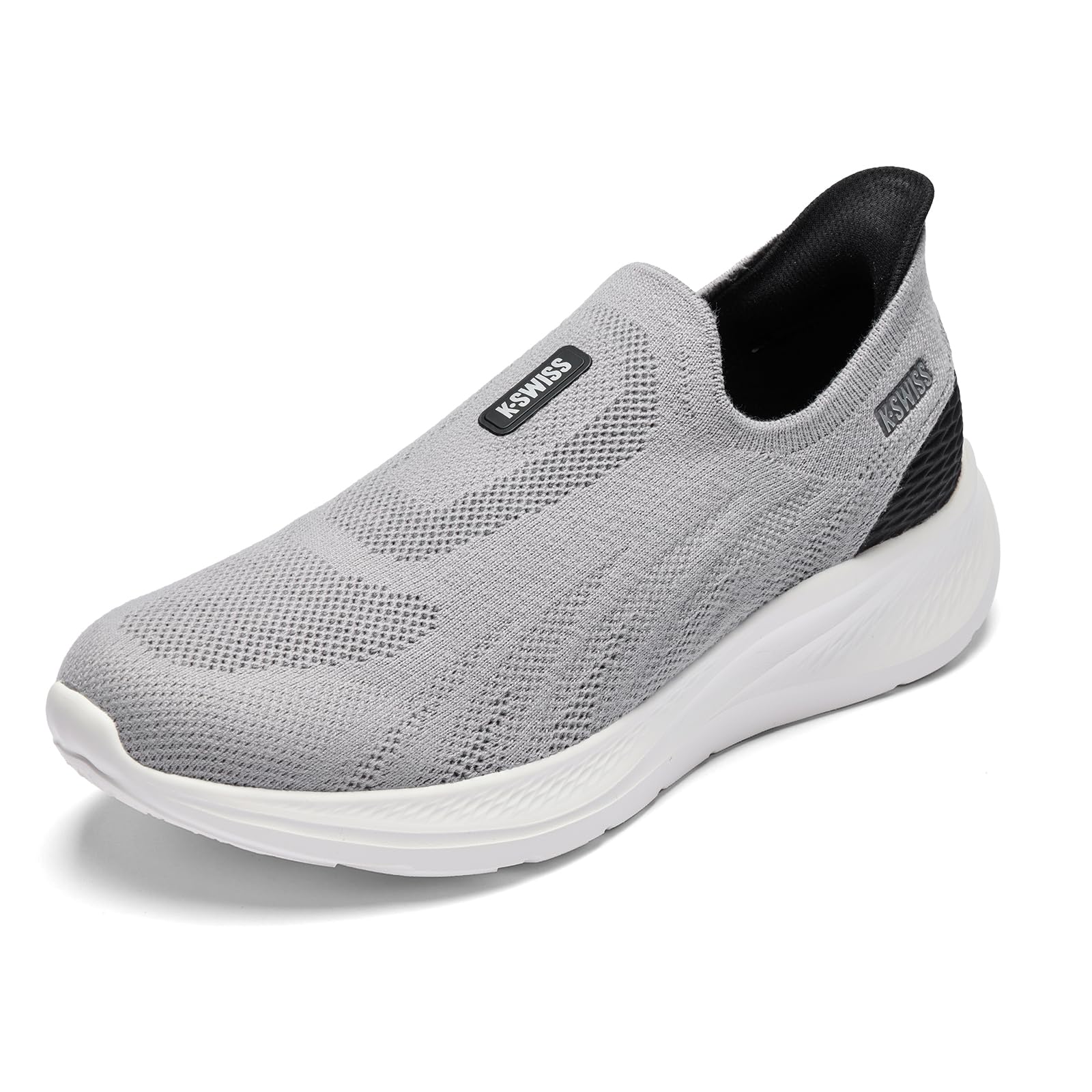 K-Swiss Men's Slip Step Easy-On Cushioned Walking Shoes | Slip On Design, Secure Heel Fit…
