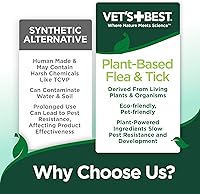 Vista 2 de Vet’s Best Indoor Flea and Tick Spray – Dog Flea and Tick Treatment for Home, Plant-Based Formula with Natural Oils, Kills Fleas, Eggs & Ticks on