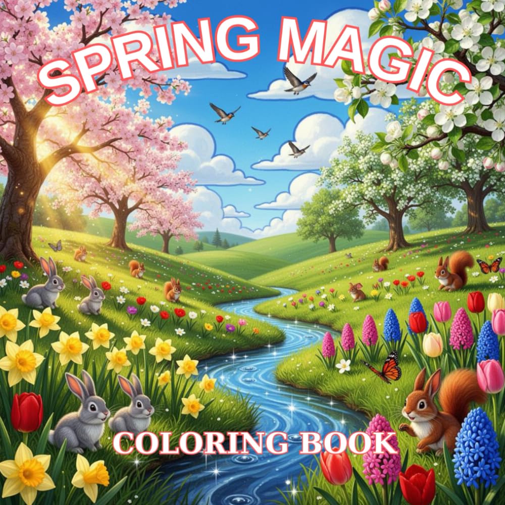 Spring Magic Coloring book: Discover the Wonders of Spring