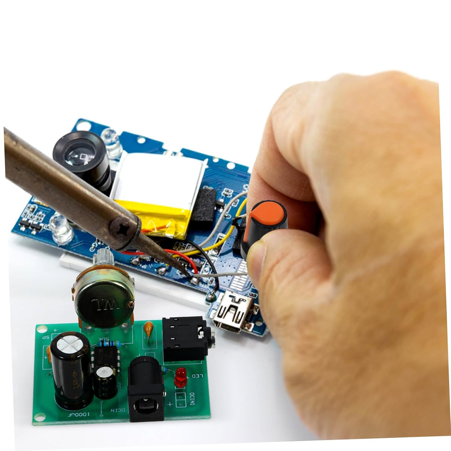 GLEAVI 2sets Mini Amplifier Board Kit Audio Stereo Amplify Board Power Amplifier Module DIY Solder Practice Kits