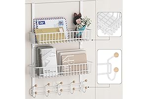 Over The Door Hooks Organizer For Bathroom