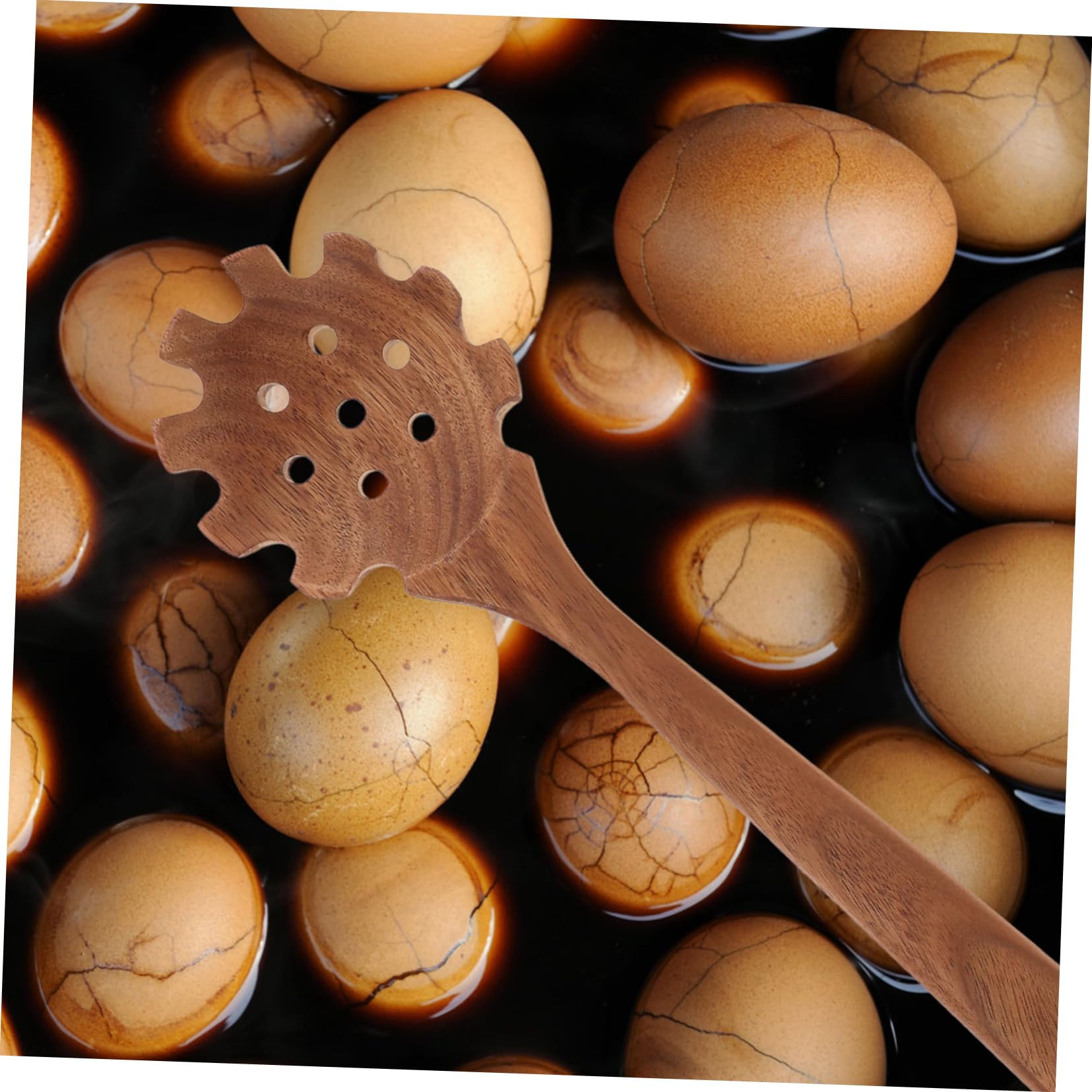 Cabilock 5 Sätze Nudellöffel Mit Langem Griff Pfannenwender Löffel Holzlöffel Kochlöffel Küchenversorgung Pfannkuchenwender Mit Langem Griff Großblättrige Akazie 2 Stück * 5