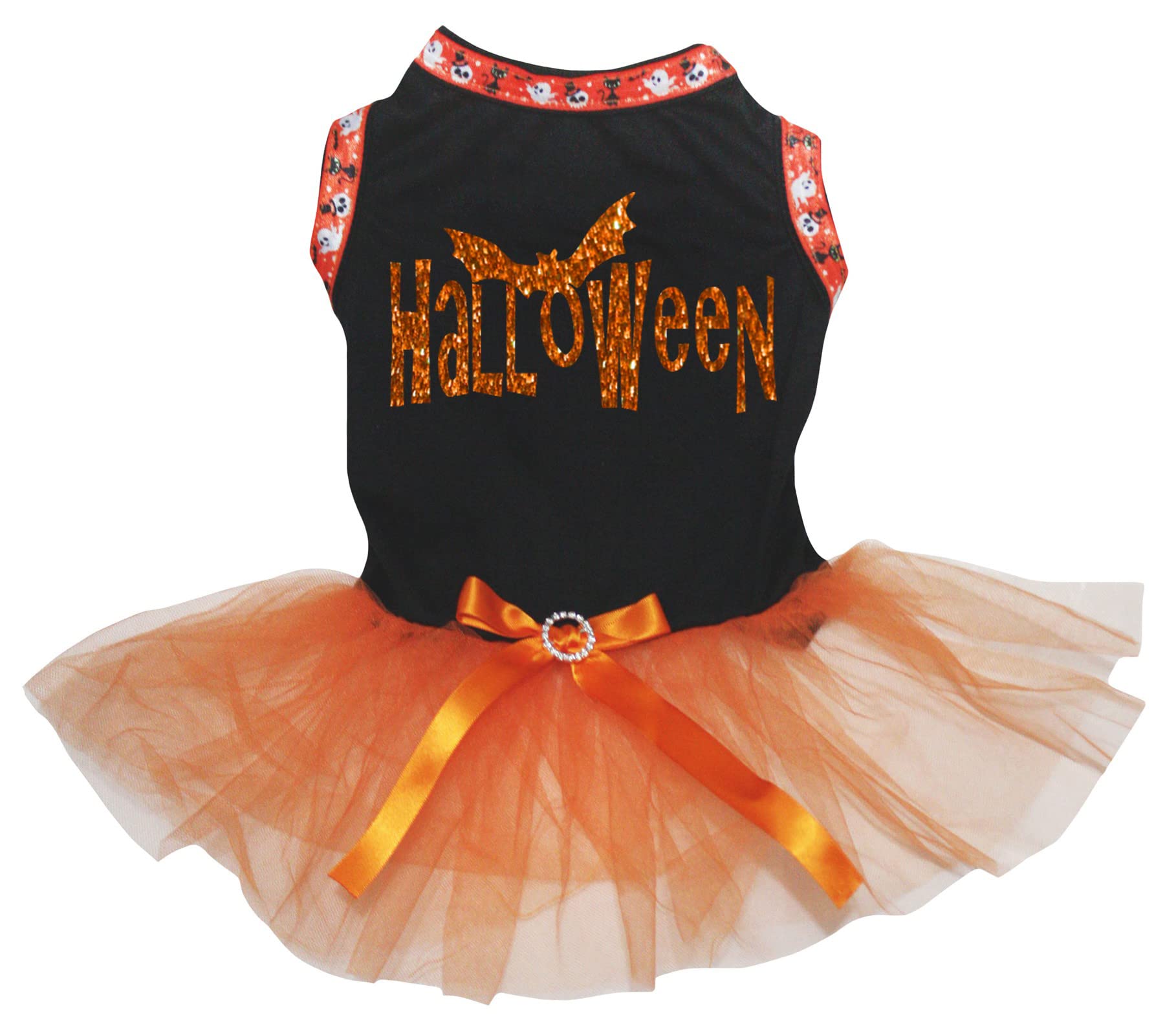 Robe d'Halloween pour chiot idéale pour la chasse aux bonbons en famille