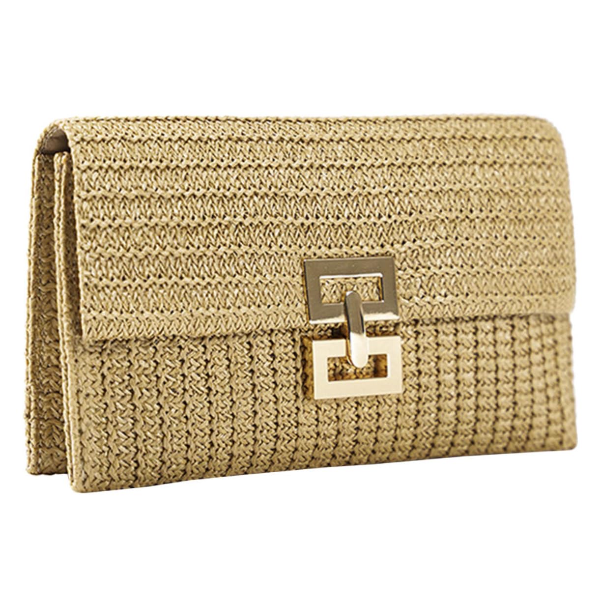 FOMIYES Handwoven Rattan Clutch Bag Tote Tote Purse Decorative Clutch Practical Handbag