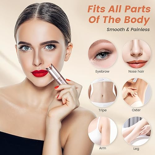 Miniatura 2 de Removedor de vello facial para mujeres, como se ve en la televisión, afeitadora facial sin dolor, mini removedor de pelo, afeitadora eléctrica