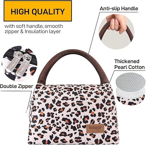 Miniatura 2 de Bolso Buringer térmico reutilizable con aislamiento, para preparación de comidas en recipiente, térmico, para hombre y mujer, para el trabajo,