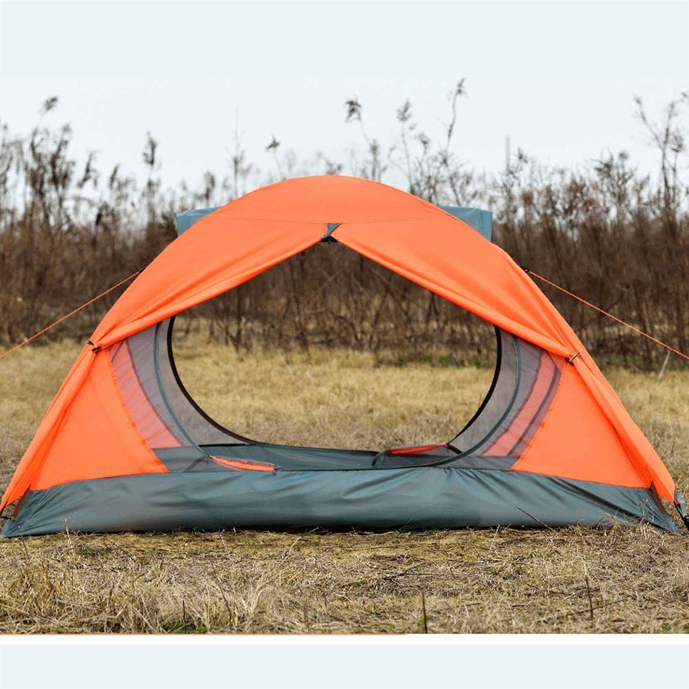 ZFRXIGN Tente De Camping En Plein Air Double Decker Portable Couple Tente D' escalade De Camp D'été Coupe-vent Et Respirant(Color:Orange) Sports & Outdoors