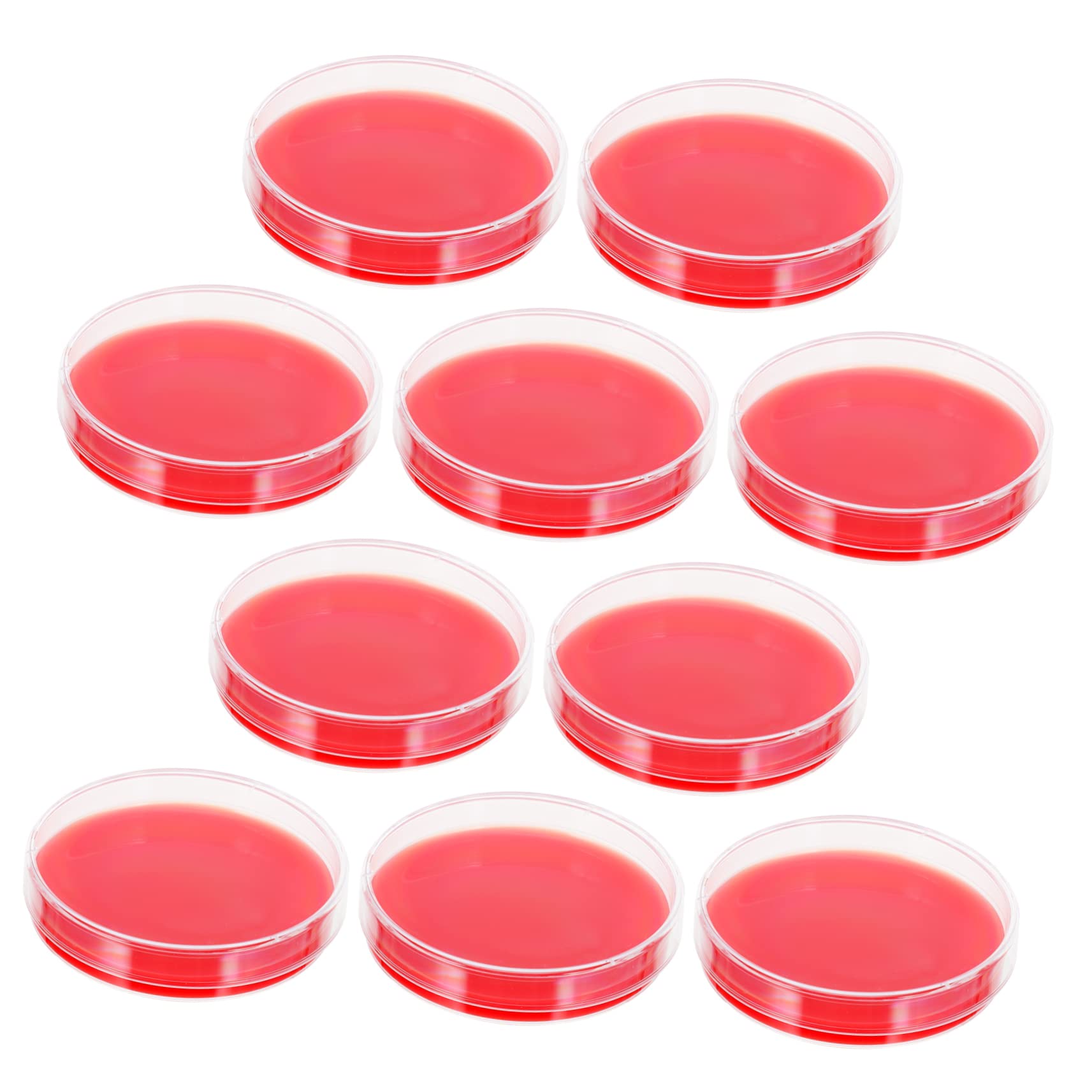 CIYODO 10pcs Agar Plate Labs Growth Medium Agar Medium Petri Dishes with Agar Lab Petri Dishes Agar Petri Dish Petri Dish with Lid Labs Petri Plate Agar Plates or Red