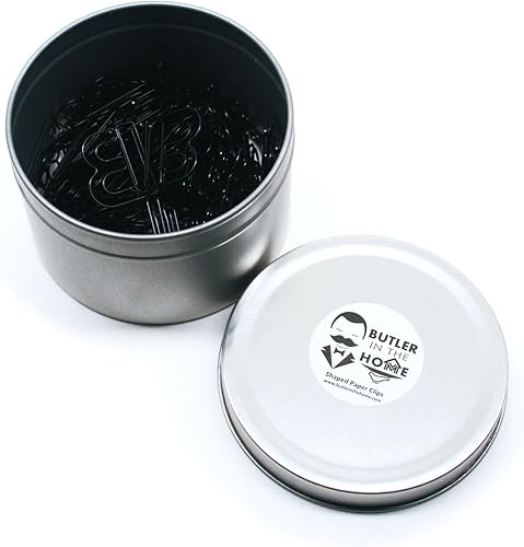Miniatura 3 de Butler in the Home Elige tu letra favorita del alfabeto de la A a la Z o números del 0 al 9, 100 clips de papel de color negro para iniciales o