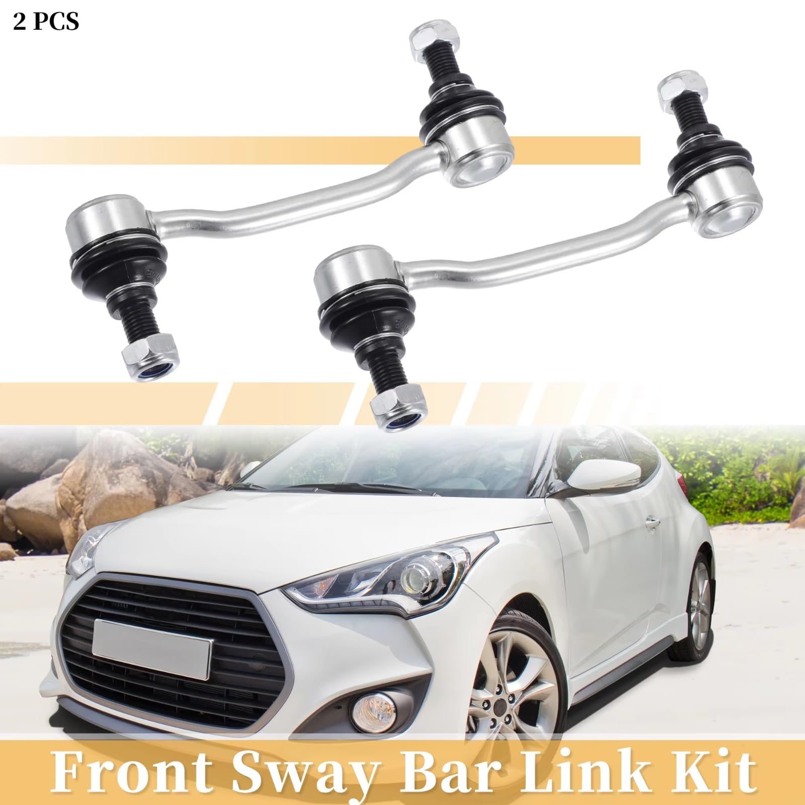 1 par de bieletas de Barra estabilizadora Delantera, Piezas de suspensi贸n automotriz compatibles con Kia Amanti 2007-2009
