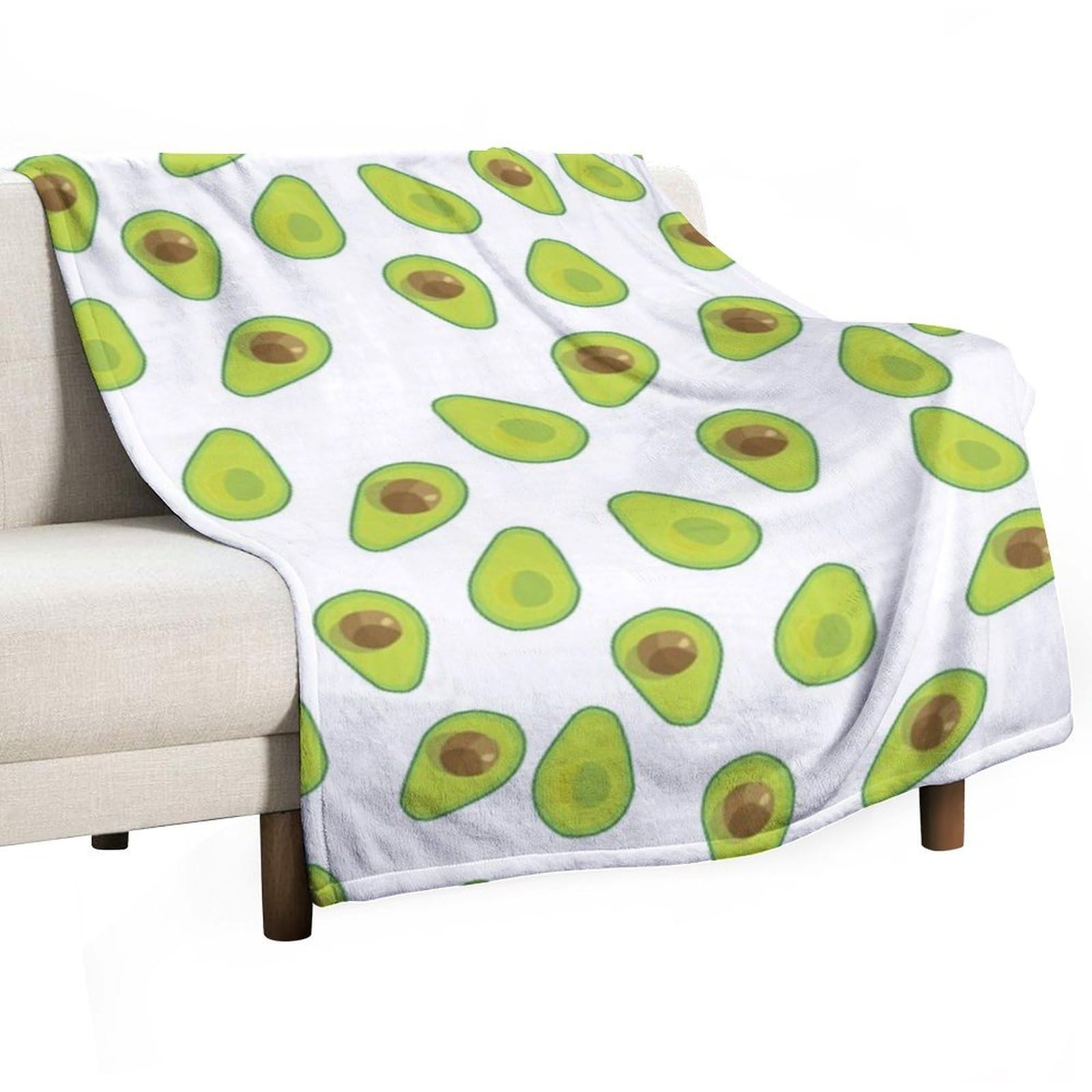 Hxwokrum Flannel Blanket, Avocado Throw Blanket for Couch Sofa Bed Office, Soft And Comfortable Without Pilling