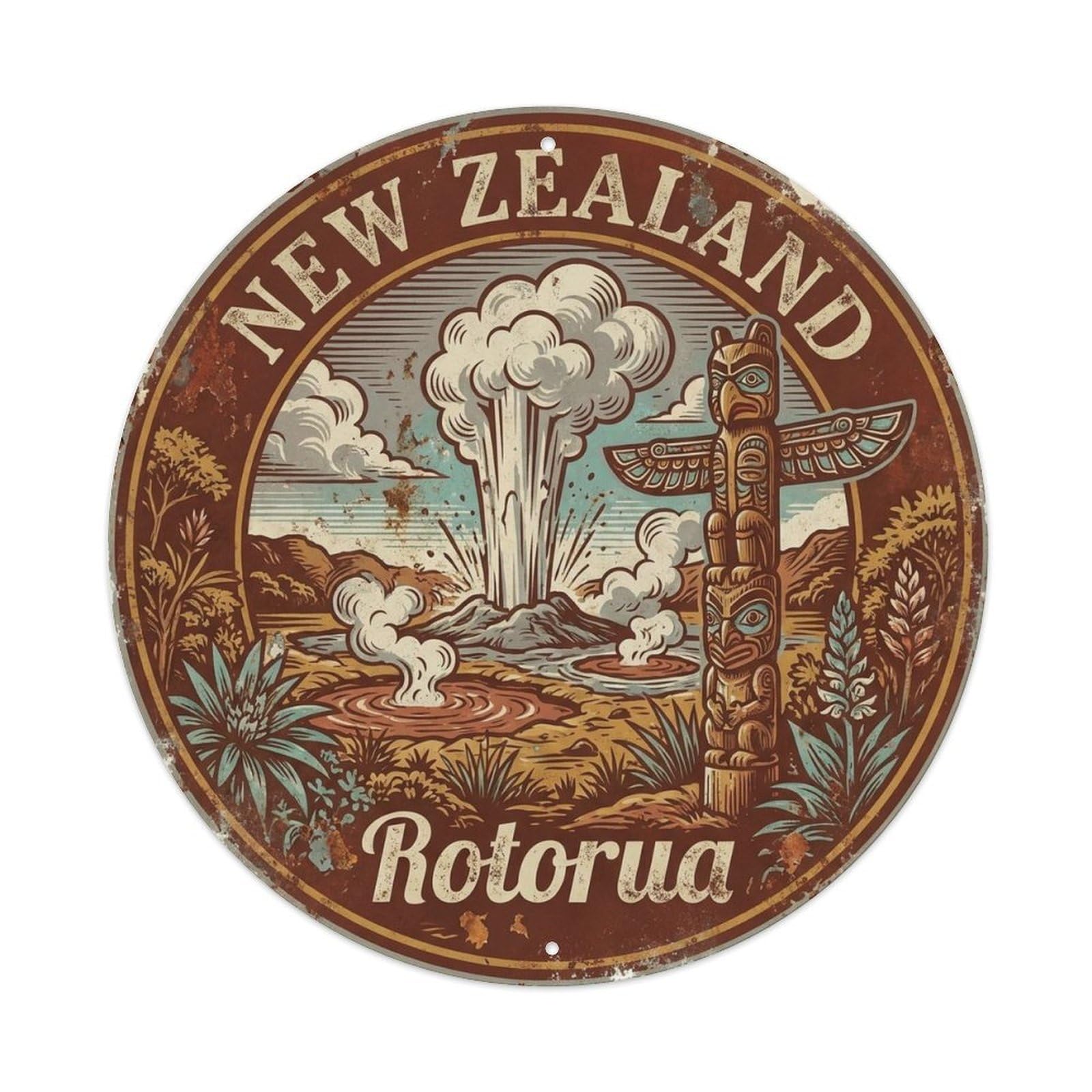 New Zealand Nature Travel Classic Southern Coast Metal Tin Sign
