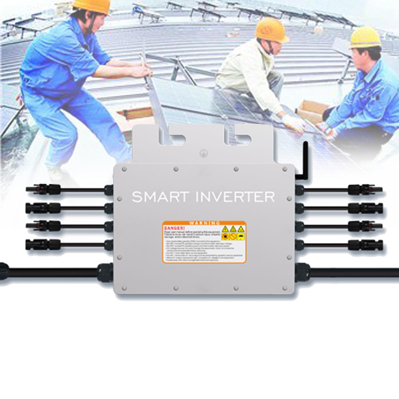 1000/1200/1400W Micro Solar Inverte,Inwerter sieciowy,Czysta fala sinusoidalna Micro Inverter Power Inverter Inwerter energii słonecznej,Dc 24-40V do AC 120/230V,Wodoodporny Ip65,1000W