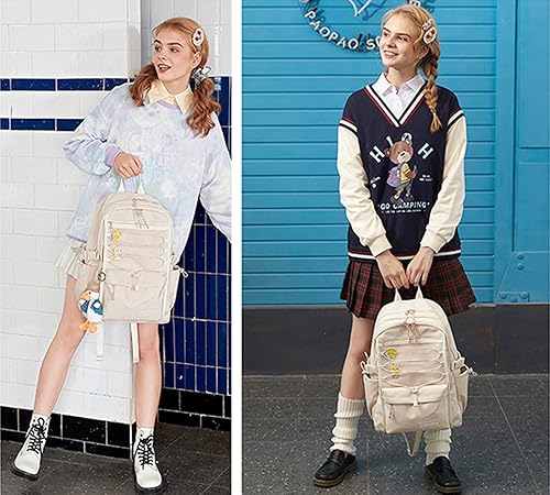 Miniatura 2 de Mochila para laptop para mujeres y niñas, bolsa escolar de malla de 15.6 pulgadas, mochila unisex para estudiantes, mochila impermeable para