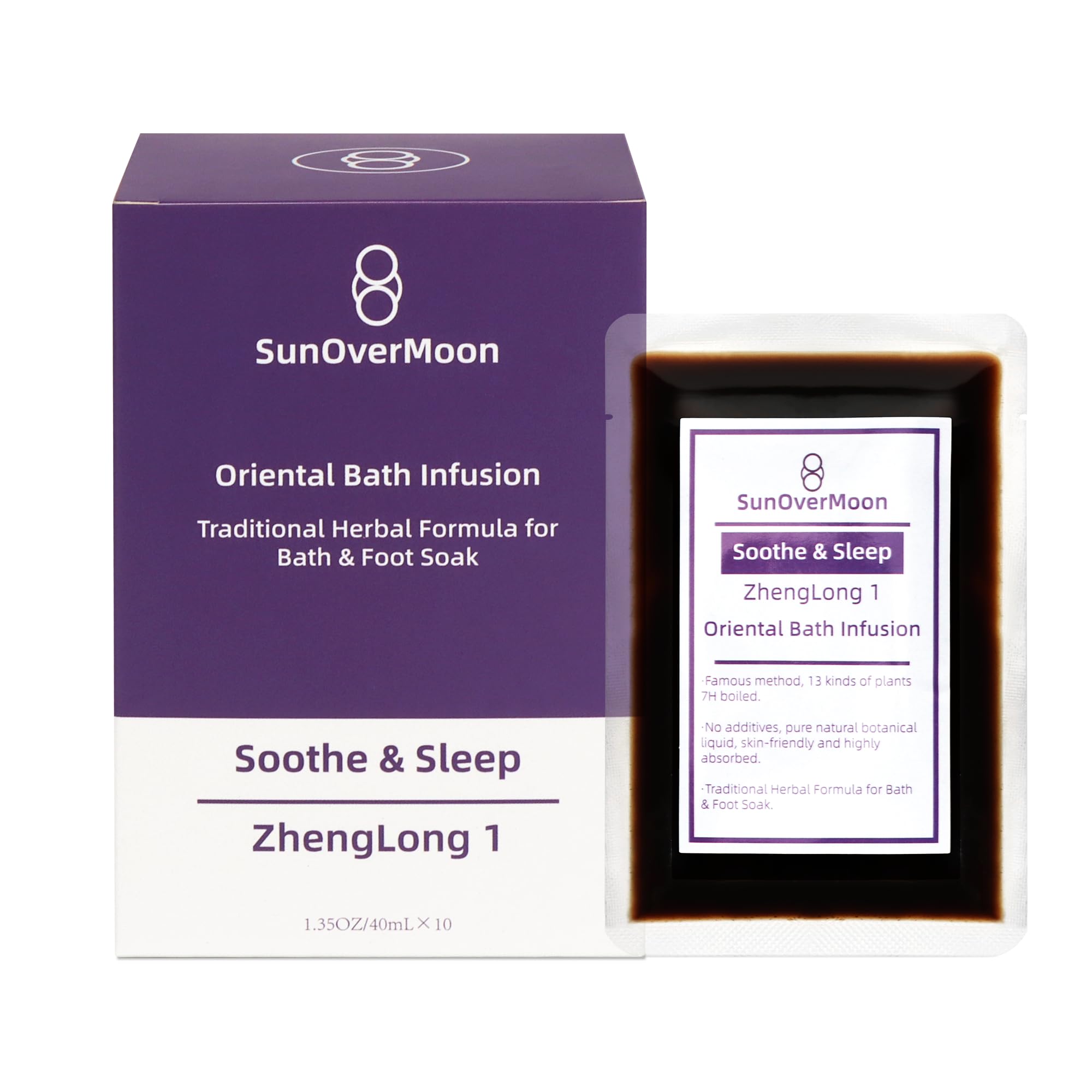 SunOverMoon Soothe & Sleep Foot Bath soak Pure Plant Original Liquid, Advanced Formula, 7 Hours Simmering, Original Liquid Concentration, Skin-Friendly, Good Absorption Efficiency. 13.5 Fl Oz (Pack of 1)