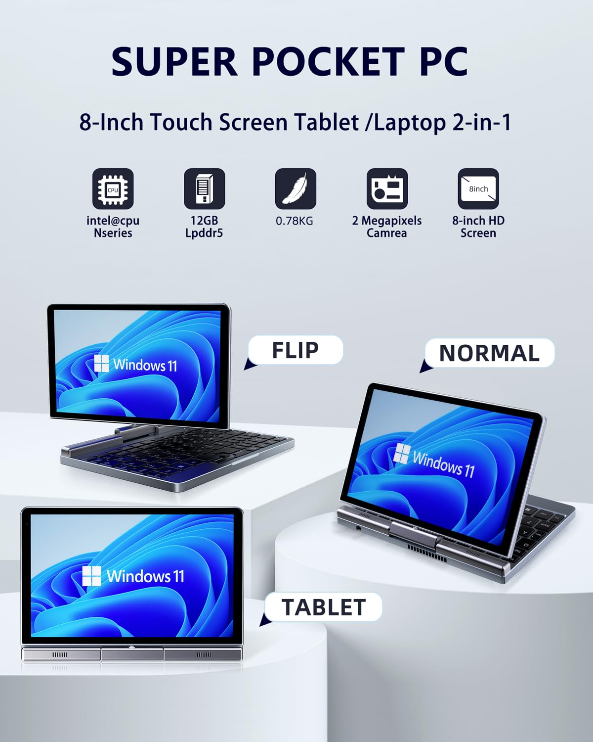 Amazon.co.jp: KOOFORWAY 8インチ Utral Pocket Pc タッチ