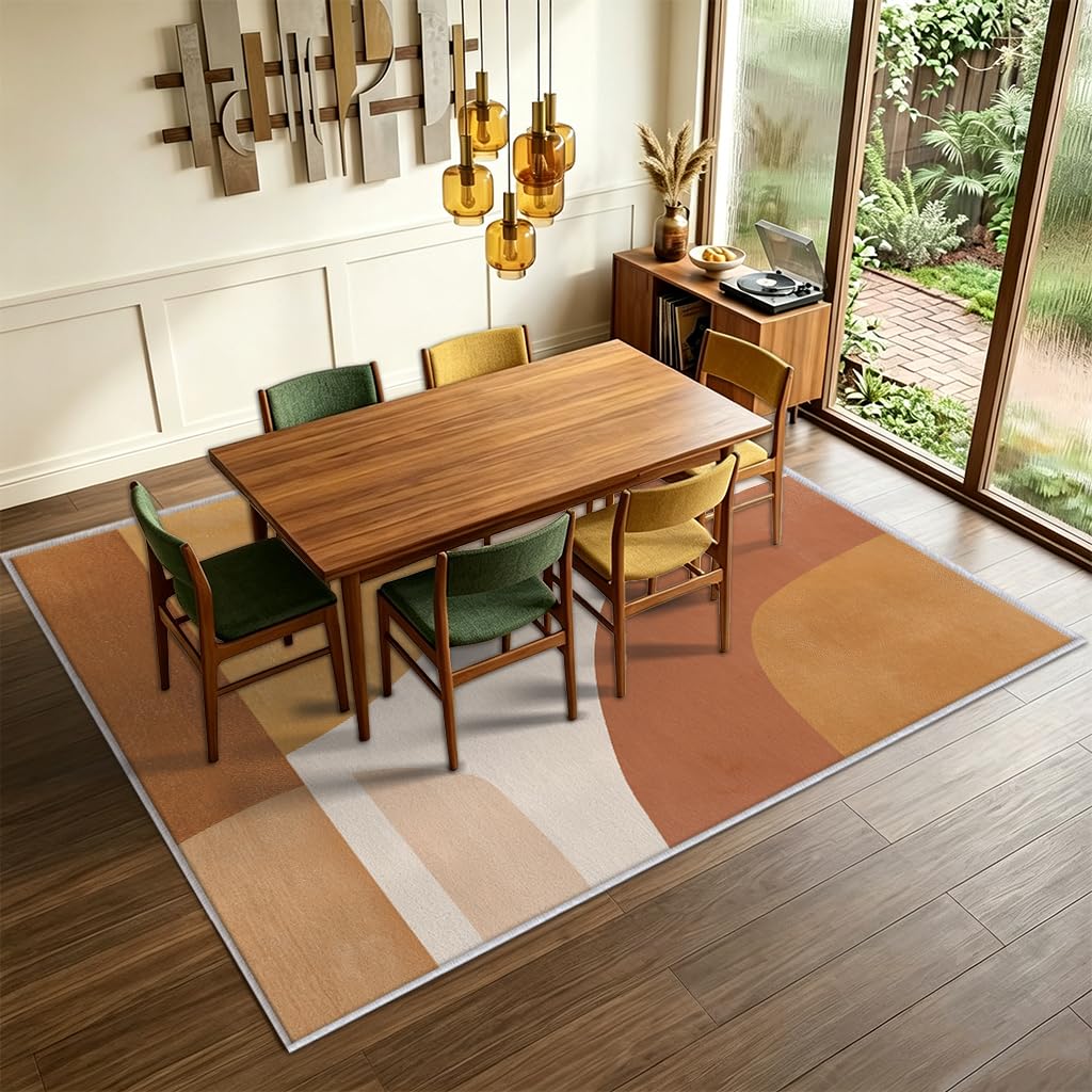 Teppich Mid Century Wohnzimmer Groß 200 x 300 cm