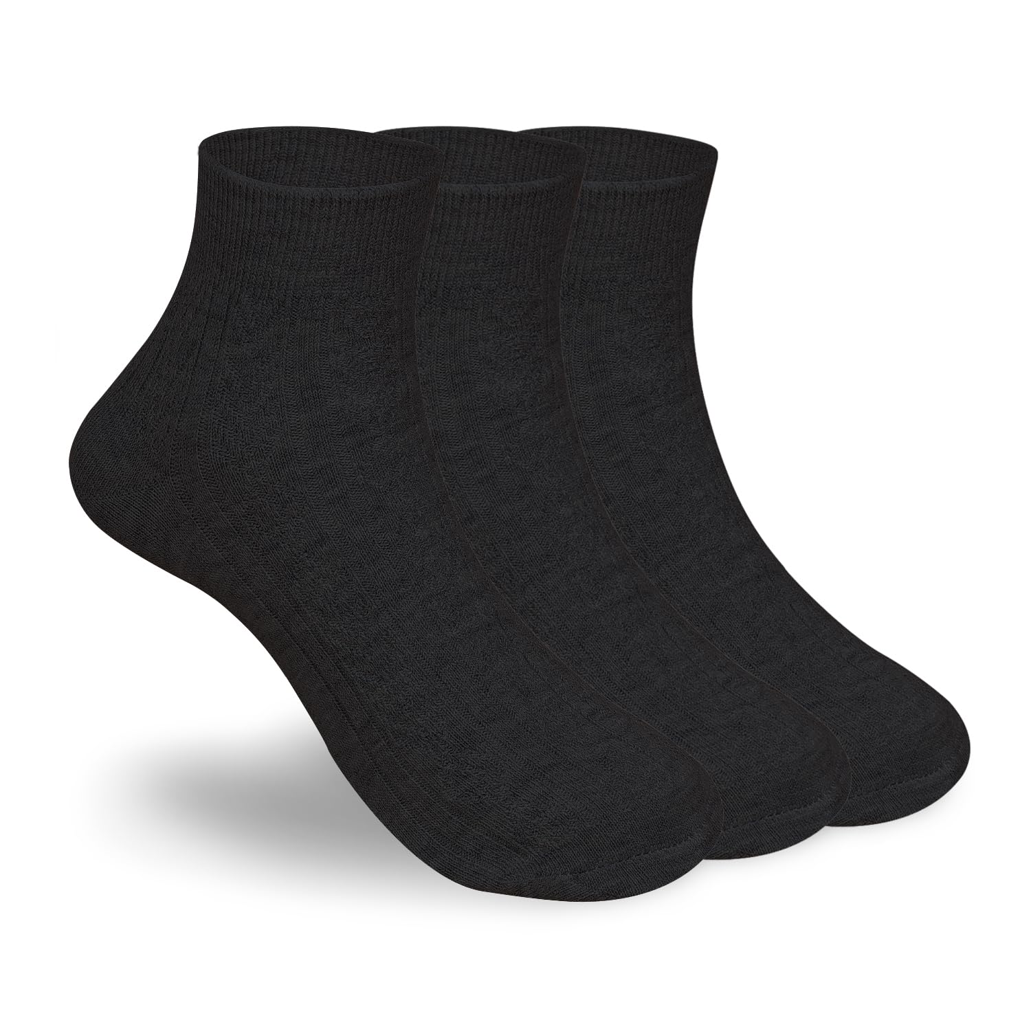 footprints Anti-Odor Bamboo Ankle Causal Designer Socks for Womens | Smell Free & Breathable | Anti-Bacterial | All- Day Comfort | Pack of 3-picture-51