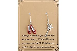 There Is No Place Like Home Red Enamel Shoes Earring Set