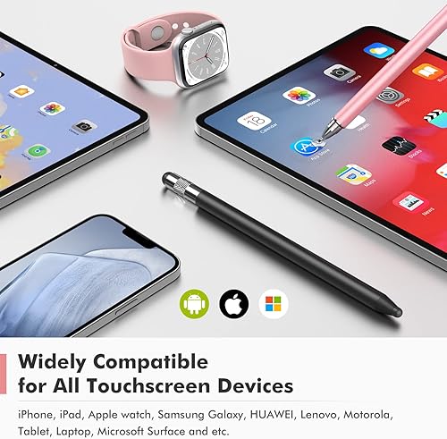 Miniatura 5 de MEKO - Lápiz capacitivo 3 en 1 para iPad, lápiz capacitivo de alta sensibilidad y precisión para Apple iPad, iPhone, tabletas, Samsung Galaxy, todos