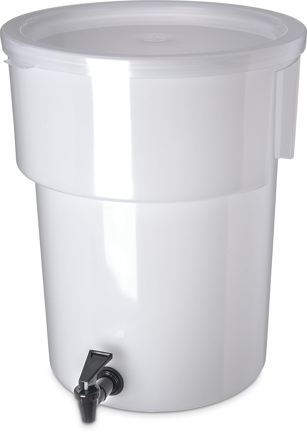 CFS Plastic Round Beverage Dispenser, 5 Gallons, White : Home & Kitchen