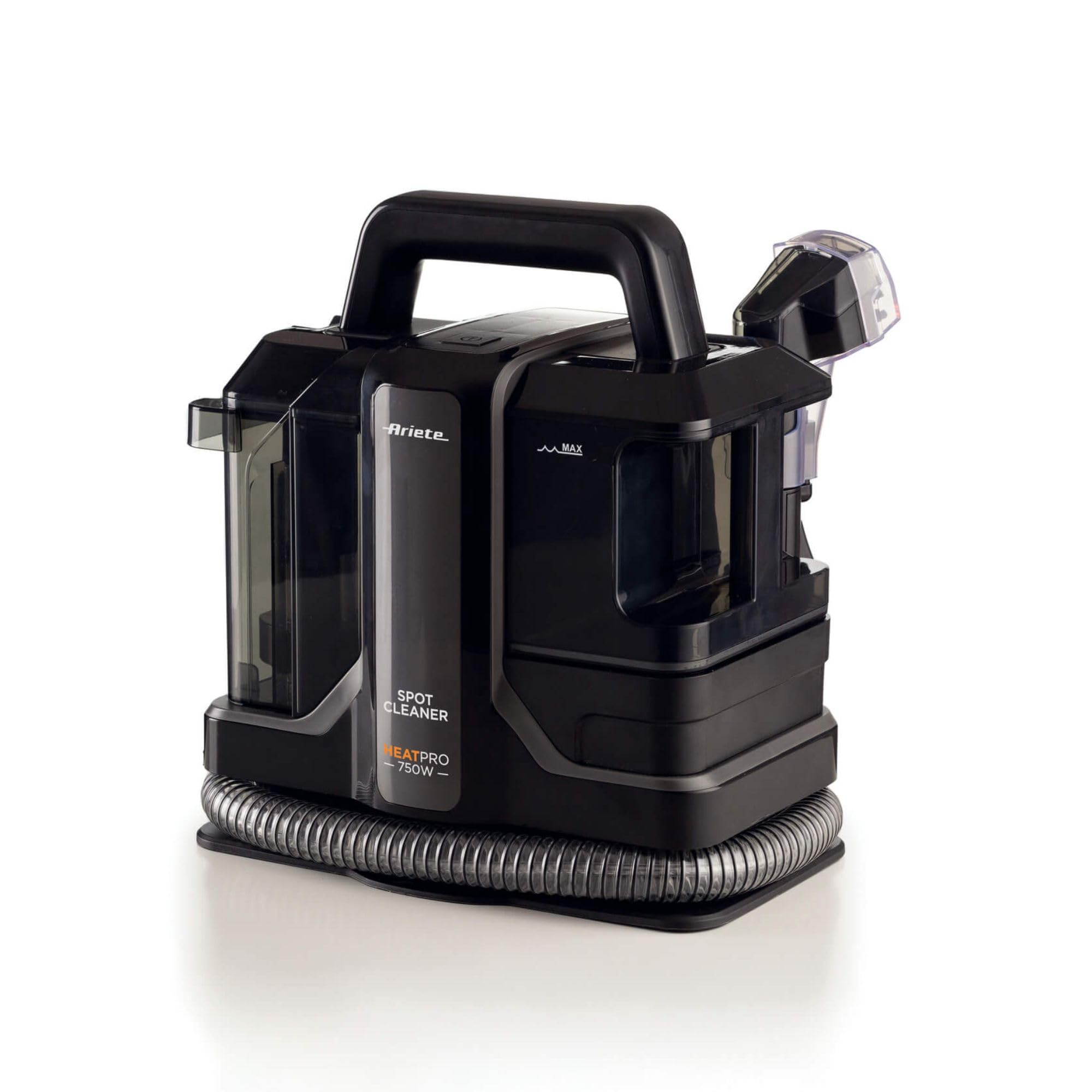 Ariete 2482 Spot Cleaner Heat Pro 750 W, limpiador para alfombras y tapicerías, mopa, 750 W, 2 depósitos, negro