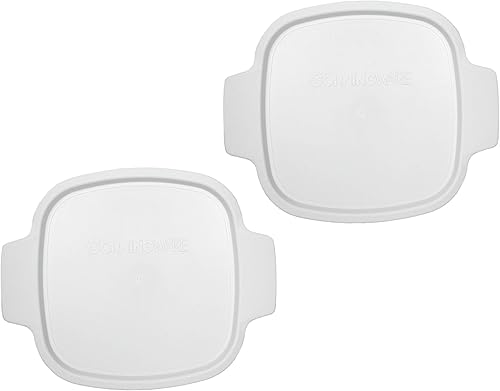 Miniatura 5 de Corningware Stovetop A-1-PC - Tapa cuadrada de plástico blanco de 1.5 cuartos de galón, paquete de 4