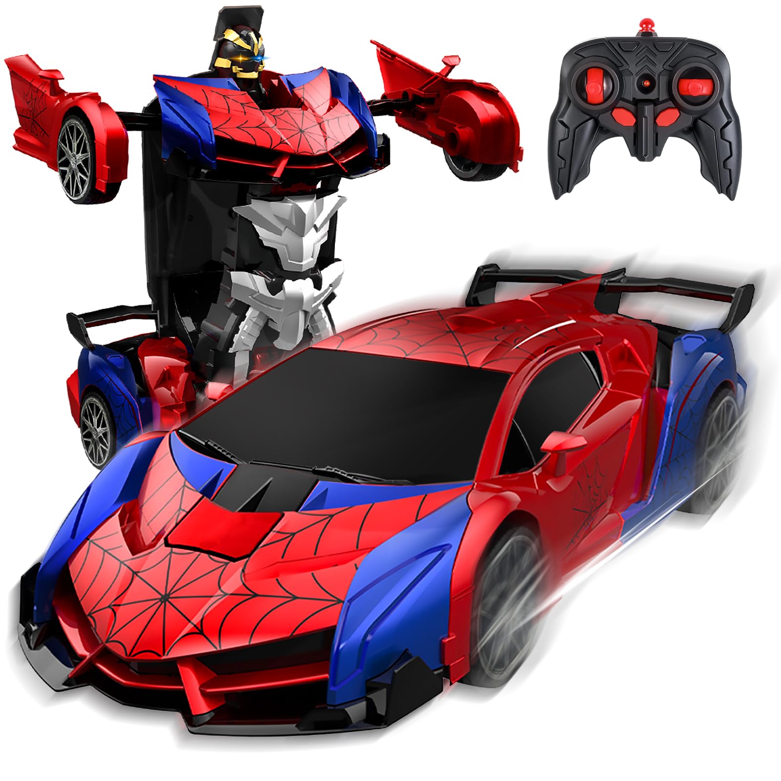 Macchina Telecomandata Robot, Spider Auto Radiocomandata da Corsa Veloce, 1:18 Macchinina RC Car Elettrica Giocattolo Gioco, Regalo Natale Bambini 3 4 5 6 7 8 9 10 11 12 13 14 Anni