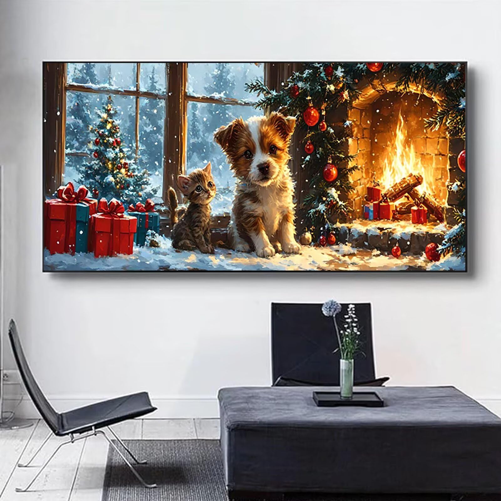 Malen nach Zahlen Kinder Tier, Geschenke für Mädchen Junge, Bastelset Kinder, Malen nach Zahlen Hund | Malen nach Zahlen Ohne Rahmen, für Home Wand Dekor Geschenk (60x120cm) Bastelset Erwachsene 7-1