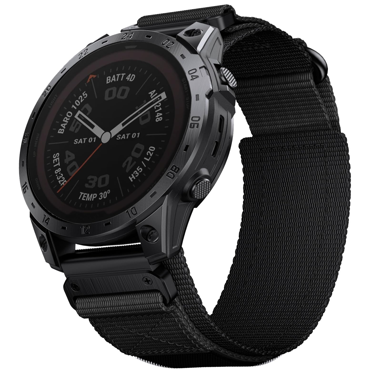 YOOSIDE taktyczna nylonowa bransoletka do zegarka Garmin Fenix 7X / Fenix 6X / Fenix 5X / Enduro 2, QuickFit, 26 mm, pleciony nylonowy pasek na nadgarstek do Tactix 7 Pro, Descent Mk2, QuickFit 26mm