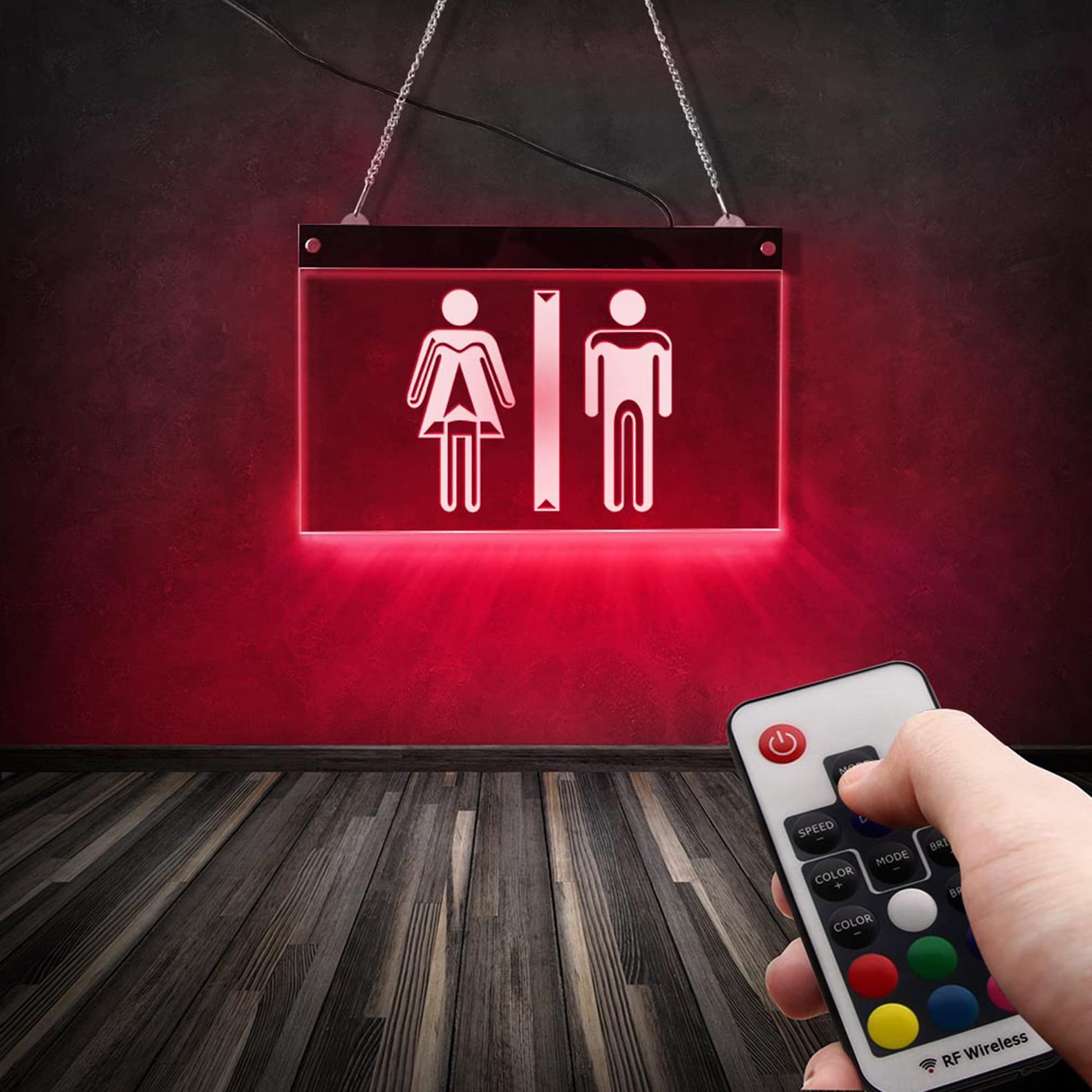 Amazon | ネオンサイン LED ネオンライト 「トイレ標識」 看板