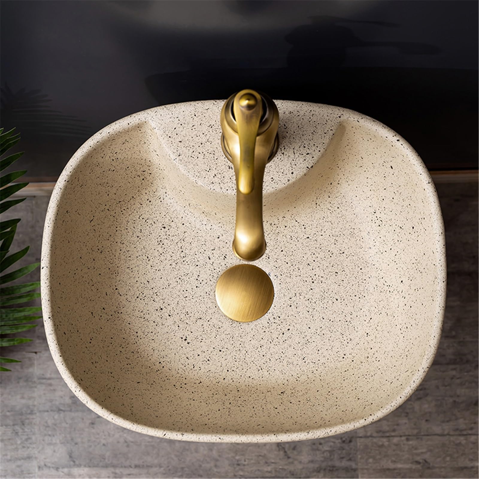 Lavello integrato con rubinetto e kit di scarico, elegante lavabo in ceramica per casa e giardino, design salvaspazio, facile installazione