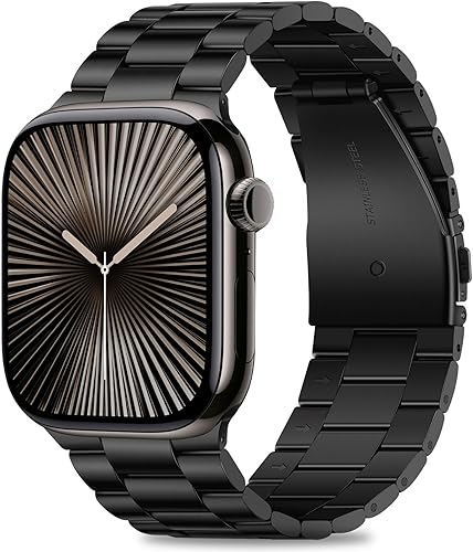 HITZEE Compatible con Apple Watch Band de 1.614 pulgadas, 1.575 pulgadas, 1.496 pulgadas, correa de metal de acero inoxidable para hombres y disponible en Yaxa Guatemala