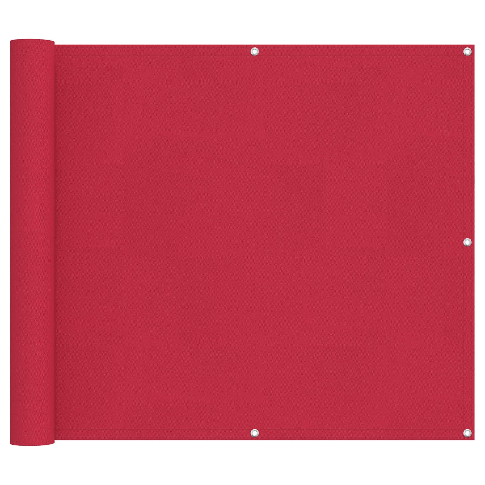 vidaXL Balcony Privacy Screen, Bordeaux Red, 100 x 300 cm, Oxford Fabric, Modern Balcony Privacy Screen, UV-Resistant, Waterproof, Durable Solution for Garden, Patio, Patio Sail